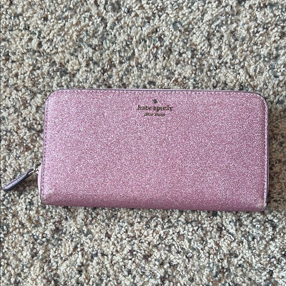 Kate Spade Pink Glitter Wallet - Picture 1 of 12